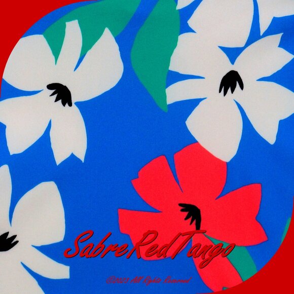 NWT Hanna Andersson 2PC Tankini Bikini Ruffle Swimsuit Hibiscus Petals 120 6 7 - Picture 3 of 4